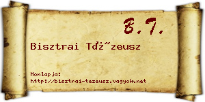 Bisztrai Tézeusz névjegykártya